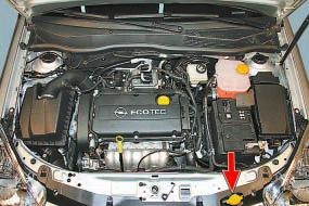 �������� ������ � ������� �������� � ����� ��������� Opel Astra h