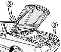 1.6 Горловина топливного бака, багажник, капот Peugeot 405