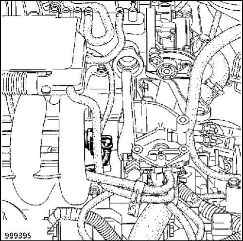 1. Давление подачи топлива Двигатель D7F Рено Кангу 1997-2007
