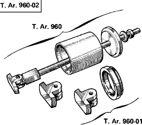 9. Кольца подшипников, задний мост с трубчатой балкой Рено Кангу 1997-2007
