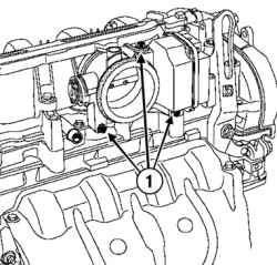 2.4.9 Снятие и установка блока дроссельной заслонки (двигатель K4J) Renault Megane 2