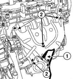 2.5.4 Снятие и установка выпускного коллектора (двигатели K4J, K4M) Renault Megane 2