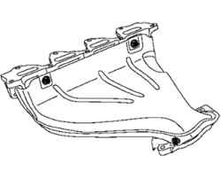 2.5.4 Снятие и установка выпускного коллектора (двигатели K4J, K4M) Renault Megane 2