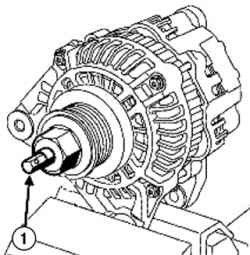 2.6.4 Снятие и установка шкива генератора (двигатели K4J, K4M) Renault Megane 2
