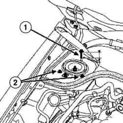3.13.4 Снятие и установка вала привода левого переднего колеса (дивигатели F4R) Renault Megane 2