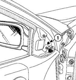 8.4.3 Снятие и установка наружного зеркала заднего вида Renault Megane 2