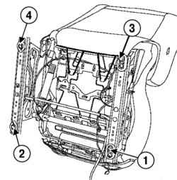 8.8.2 Снятие и установка переднего сиденья в сборе Renault Megane 2