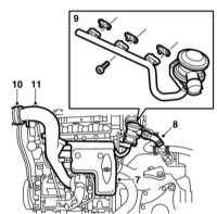 4.1.4 Снятие и установка сборки вентиляторов радиатора Saab 95