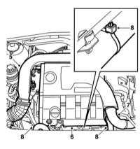 4.1.4 Снятие и установка сборки вентиляторов радиатора Saab 95