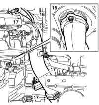 5.4.7 Снятие и установка турбокомпрессора Saab 95