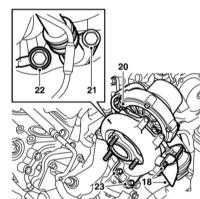 5.4.7 Снятие и установка турбокомпрессора Saab 95