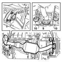 5.5.2 Снятие и установка компонентов системы выпуска ОГ Saab 95
