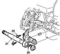 9.3.3 Снятие и установка промежуточного вала и его подшипника Saab 95