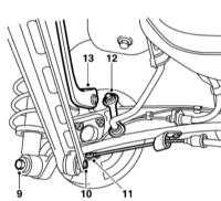 11.3.5 Снятие и установка продольного рычага Saab 95