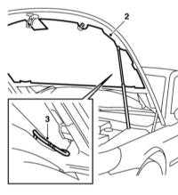 12.1.9 Снятие и установка капота и его замка Saab 95