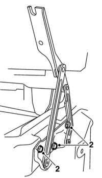 12.1.9 Снятие и установка капота и его замка Saab 95