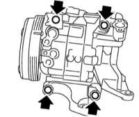 5.3.14 Проверка состояния, снятие и установка компрессора системы К/В Subaru Legacy Outback