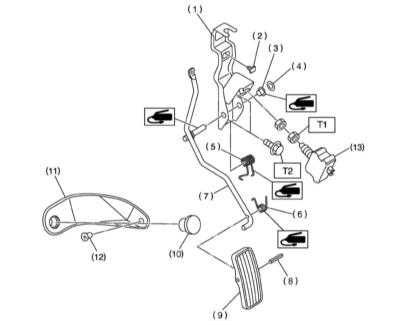 6.2.6 Обслуживание компонентов привода дроссельной заслонки Subaru Legacy Outback