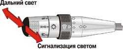 1.3.1 Переключатель освещения, поворотов и яркости освещения Субару Легаси 1990-1998 г.в.