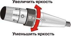 1.3.3 Регулировка яркости освещения Субару Легаси 1990-1998 г.в.