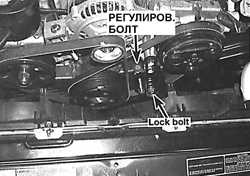 2.28 Проверка и замена приводного ремня Субару Легаси 1990-1998 г.в.