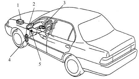 12.23 Зеркала заднего вида с электроприводом Toyota Corolla