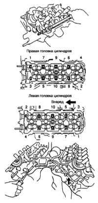 4.2.8 Снятие и установка головок цилиндров Toyota Land Cruiser