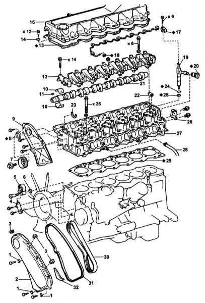 4.3.12 Снятие, установка, разборка и сборка головки цилиндров Toyota Land Cruiser