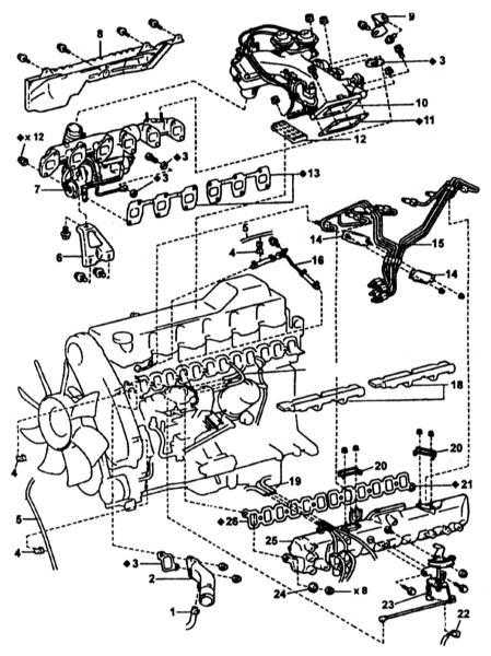 4.3.12 Снятие, установка, разборка и сборка головки цилиндров Toyota Land Cruiser