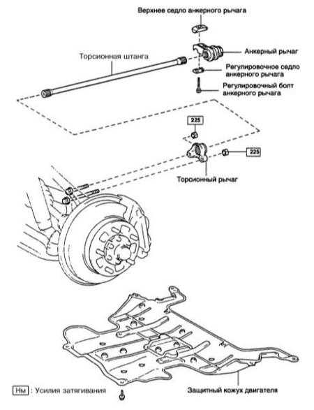 12.6 Снятие и установка торсионных штанг Toyota Land Cruiser