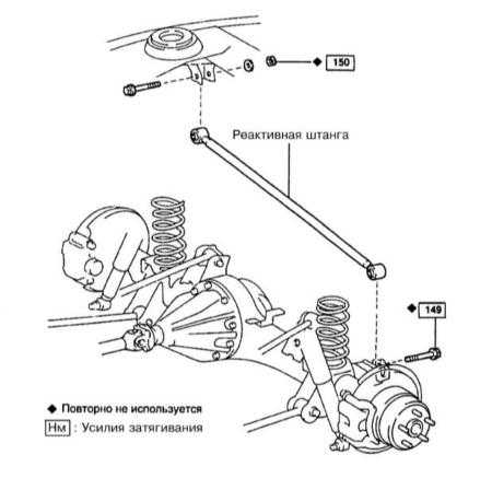 12.11 Снятие и установка реактивной штанги Toyota Land Cruiser