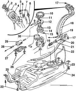 6.7.3 Снятие и установка топливного насоса Volkswagen Sharan