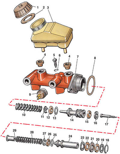 10.5 Главный тормозной цилиндр Volkswagen Golf II