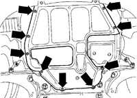 2.1.2 Снятие и установка нижнего брызговика моторного отсека Volkswagen Golf IV