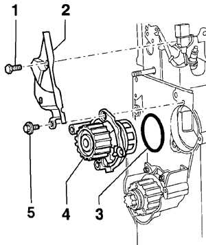 3.6.1 Водяной насос бензиновых двигателей Volkswagen Golf IV