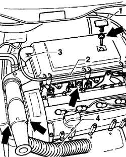 4.1.4 Снятие и установка корпуса воздушного фильтра Volkswagen Golf IV