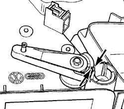 6.2 Установка рычага центральной заслонки Volkswagen Golf IV