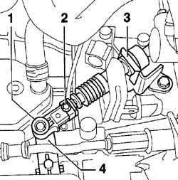 8.7.1 Регулировка тяги троса рычага переключения передач Volkswagen Golf IV