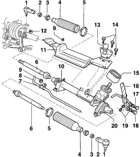 10.3 Снятие и установка наконечника рулевой тяги Volkswagen Golf IV