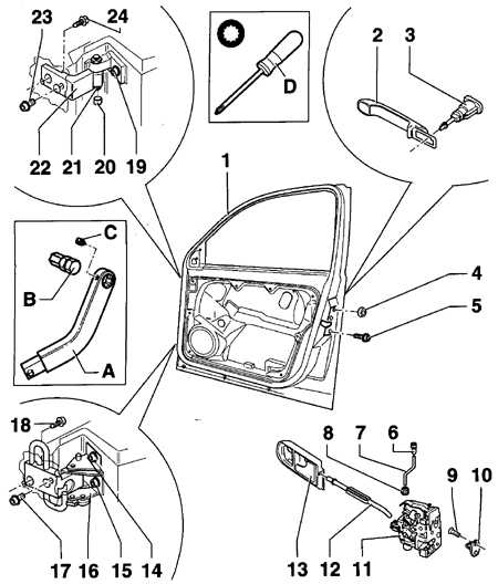 13.15.4 Снятие и установка двери Volkswagen Golf IV