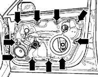 13.15.8 Снятие и установка кронштейна двери Volkswagen Golf IV