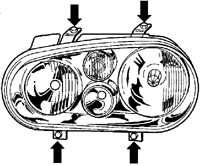 14.11.1 Устройства внешнего освещения Volkswagen Golf IV