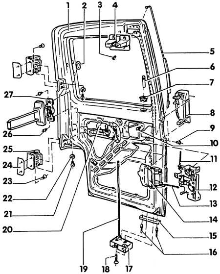 9.9 Задняя двухстворчатая дверь Volkswagen Transporter